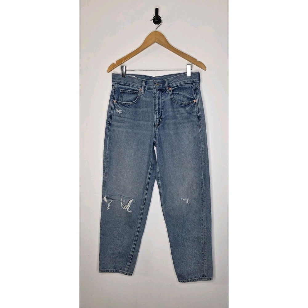 GAP Barrel Jeans High Rise Jeans Women's Size 27/ 4R Distressed